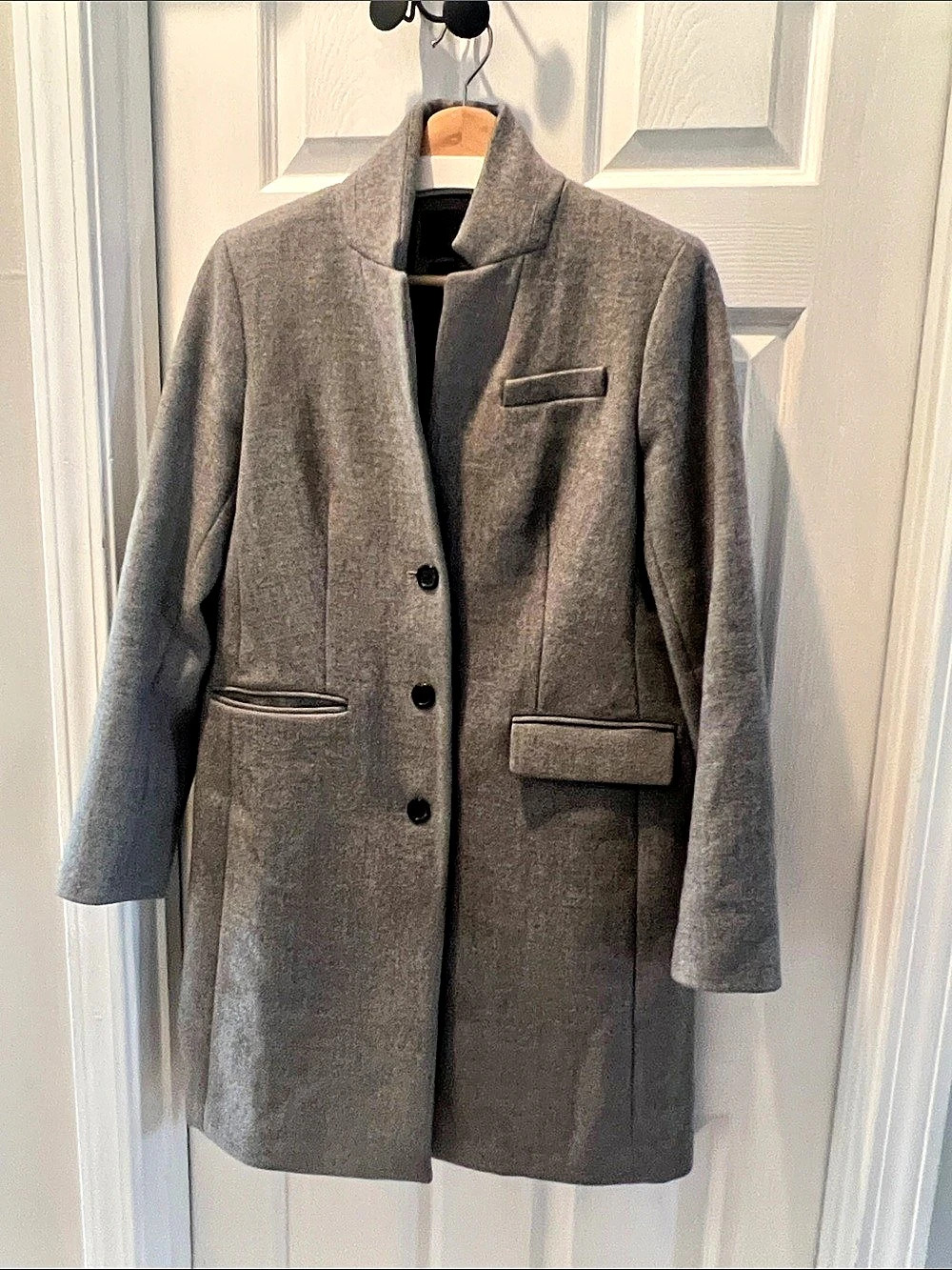 J.Crew Regent Topcoat, Double-Serge Wool, Gray, 10